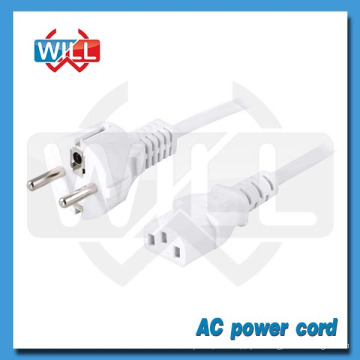 VDE CE 250V 10A 16A 3pin weißes europäisches Netzkabel